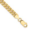 14k Yellow Gold 6mm Miami Cuban Bracelet Chain 7 Inch Curb