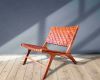 Teak wood and Leather Lounge Chair by Artisan Living