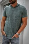 Hoodie - THE "ALL DAY" MENS SHORT SLEEVE HOODIE IN DARK GREEN